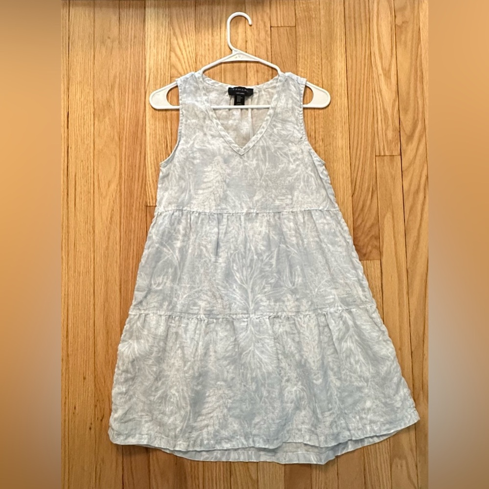 Tahari Light Blue Sleeveless Dress